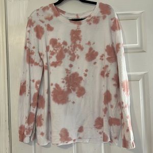Pink & White Bleached Crewneck